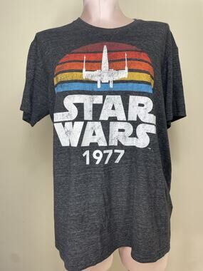 Star Wars Tie Fighter Pilot 1977 T-Shirt Charcoal Grey Size Large